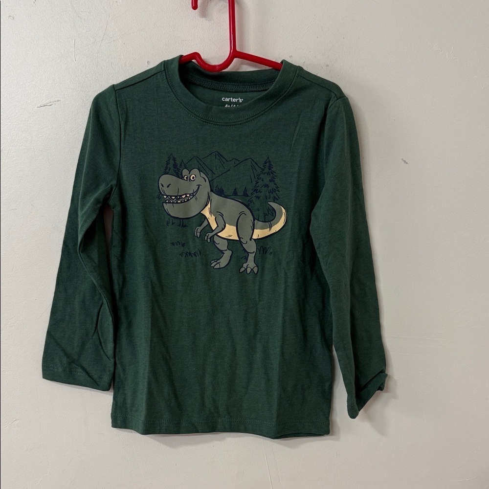 Carter's Forest Green Dinosaur Long Sleeve Tee
